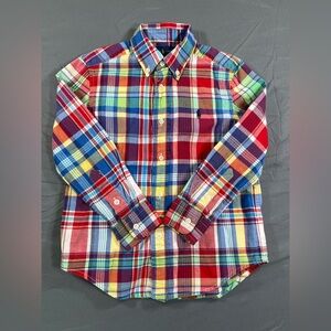 Polo Ralph Lauren Boys' Multicolored Plaid Cotton Poplin Shirt